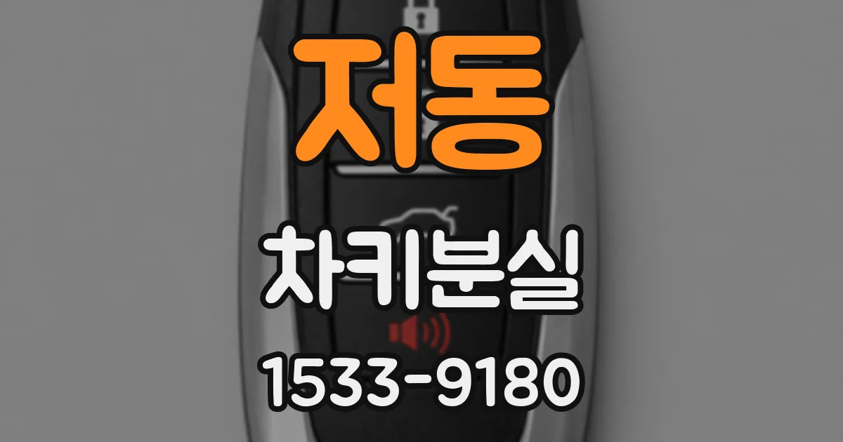 저동 차키분실