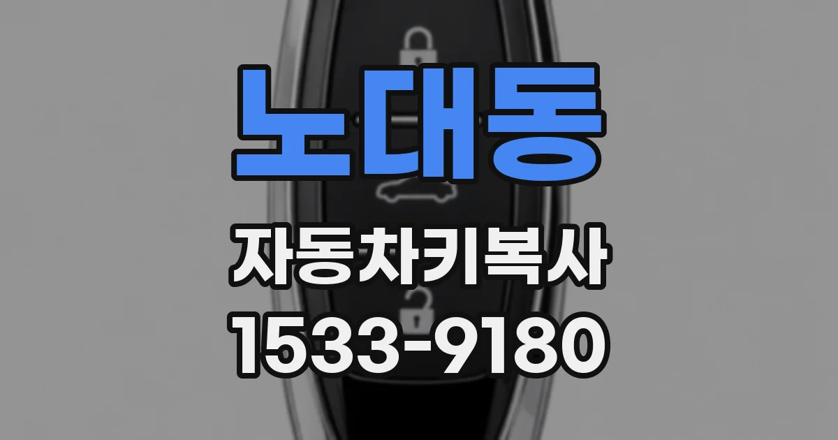 노대동 자동차키복사