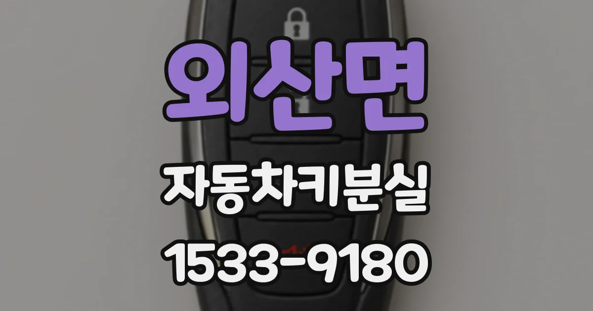외산면 자동차키분실