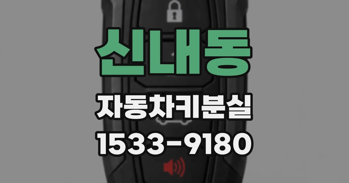 신내동 자동차키분실