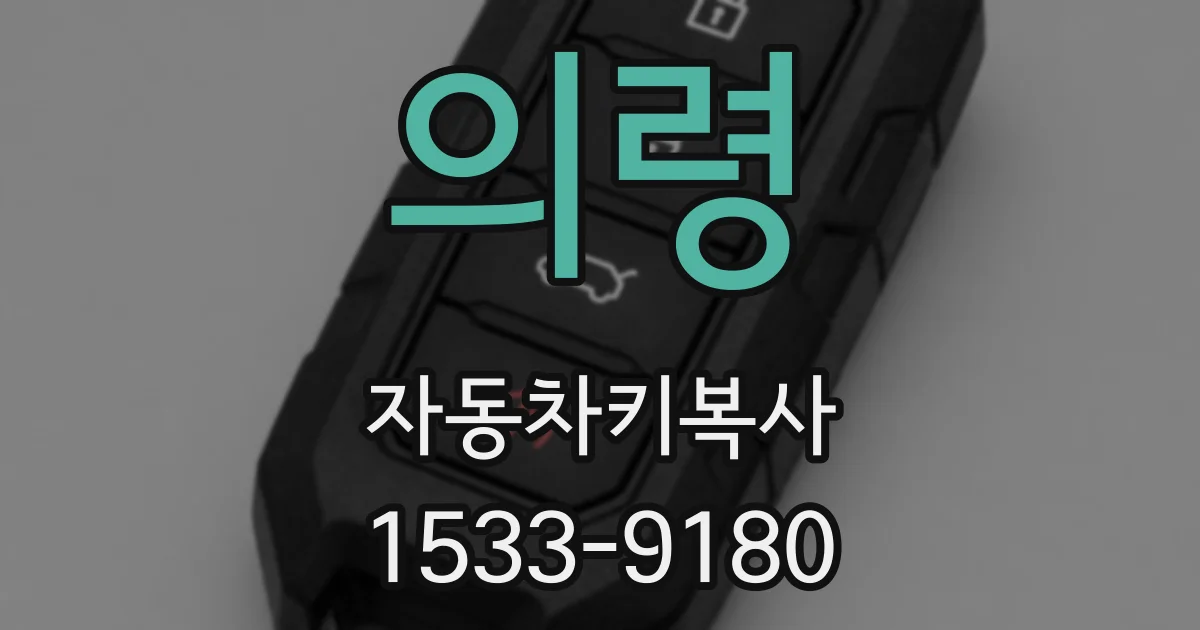 의령 자동차키복사