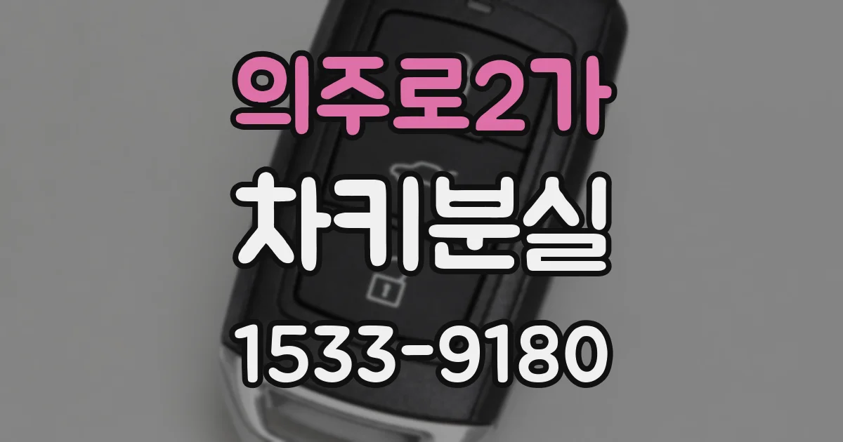 의주로2가 차키분실