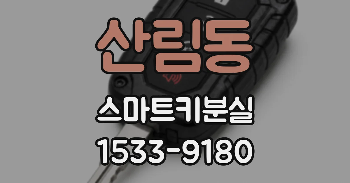산림동 스마트키분실