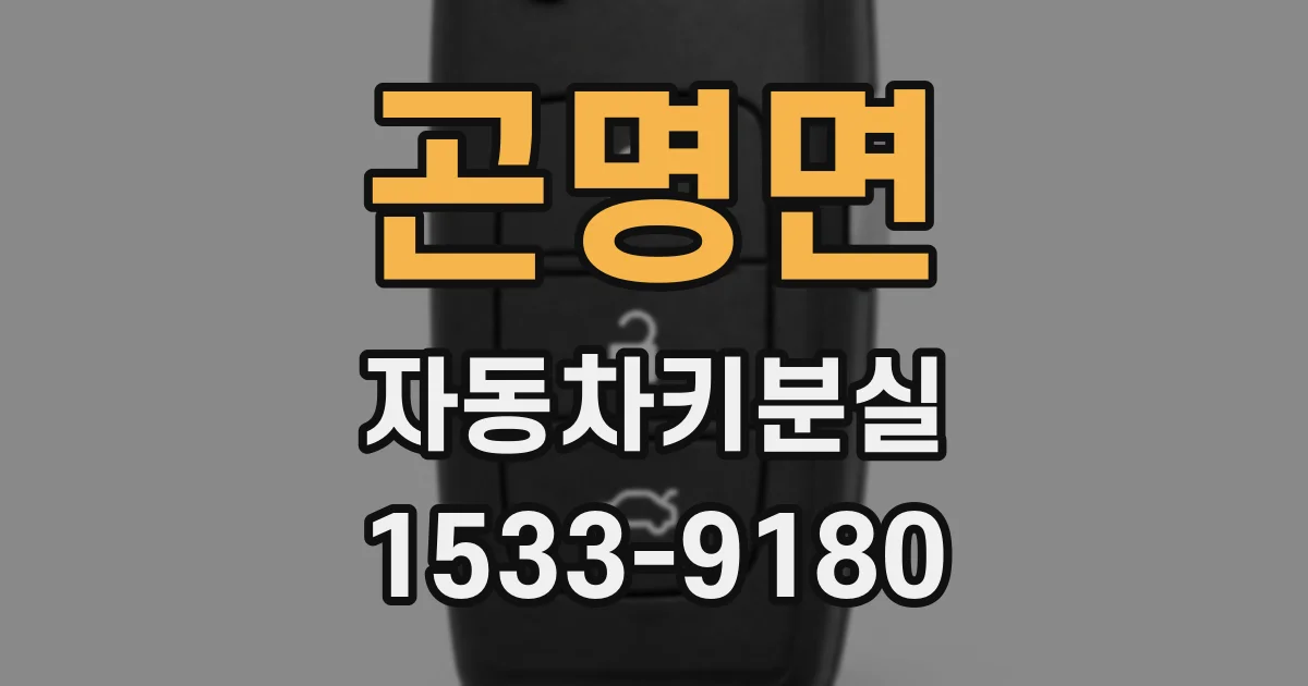 곤명면 자동차키분실