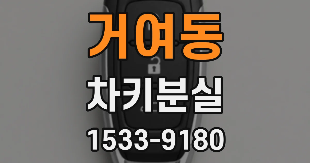 거여동 차키분실