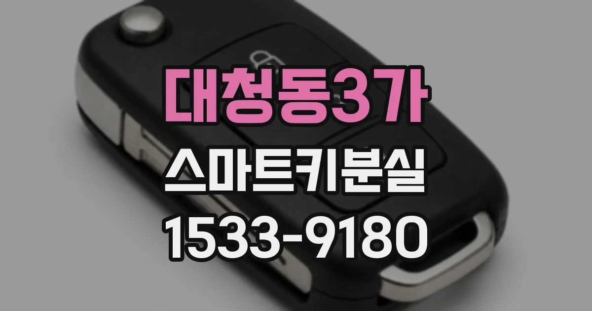 대청동3가 스마트키분실