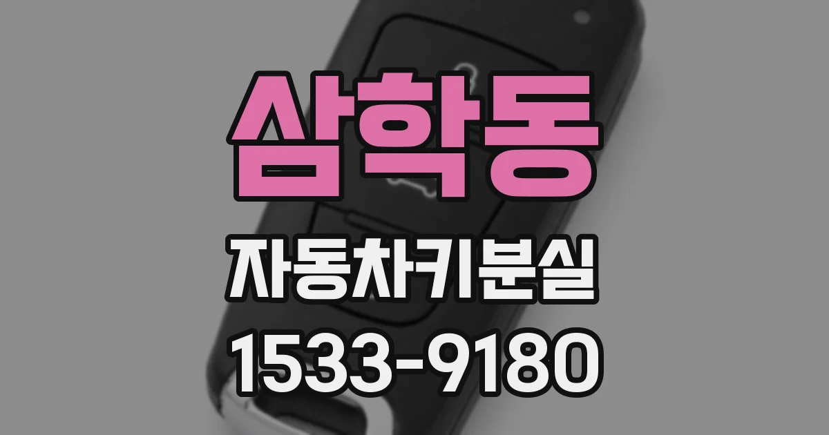 삼학동 자동차키분실