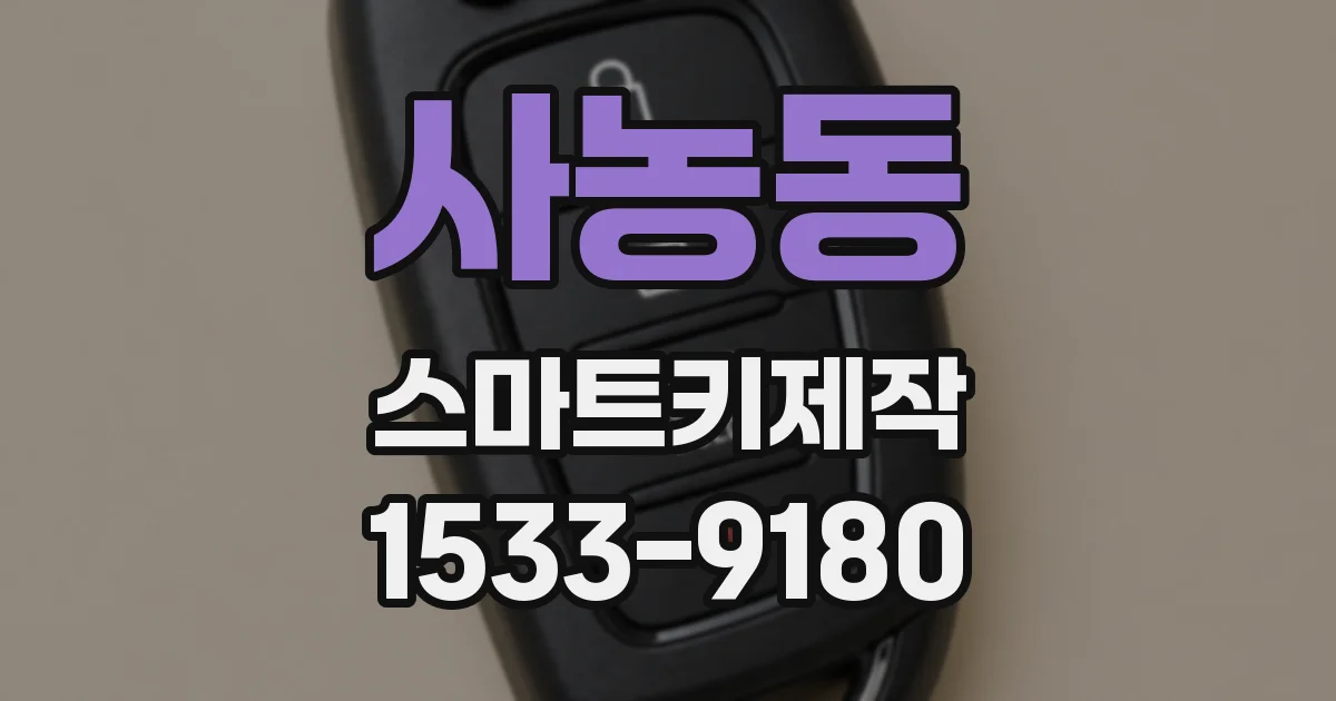 사농동 스마트키제작