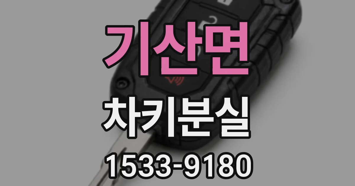 기산면 차키분실
