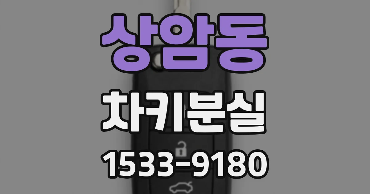상암동 차키분실