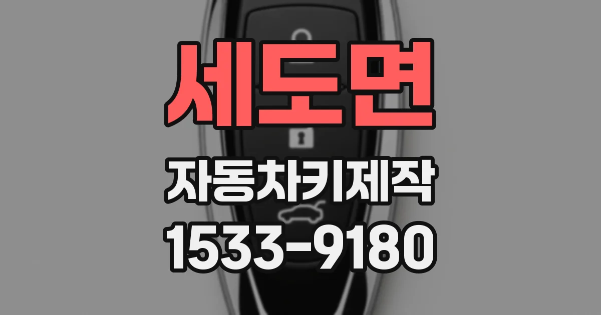 세도면 자동차키제작