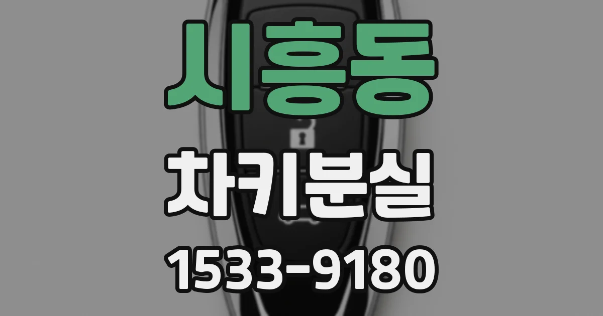 시흥동 차키분실