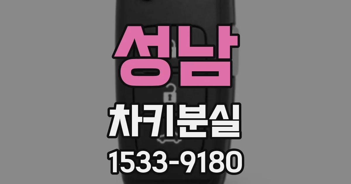 성남 차키분실