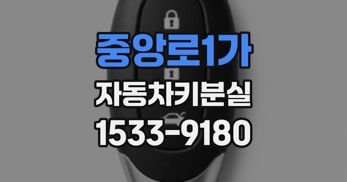 중앙로1가 자동차키분실