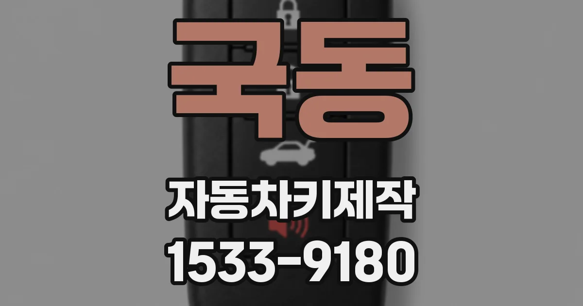 국동 자동차키제작