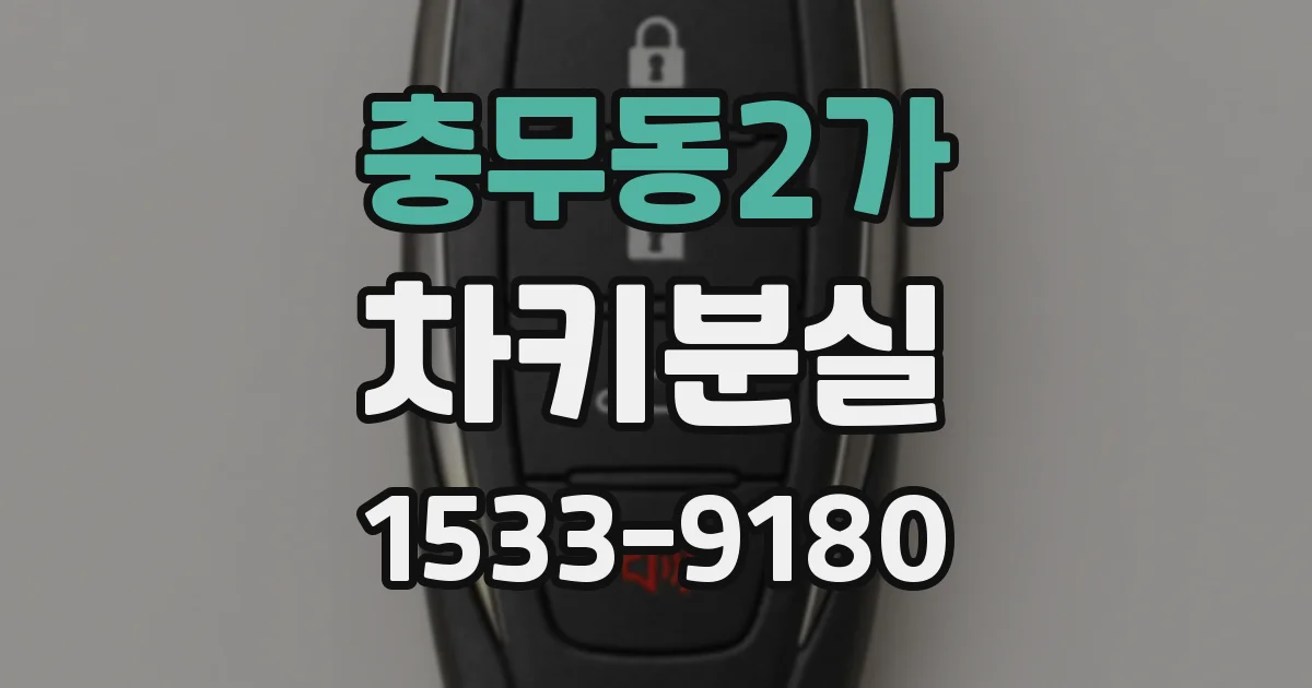 충무동2가 차키분실