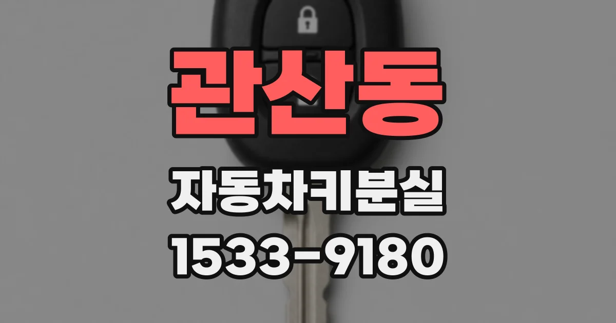 관산동 자동차키분실