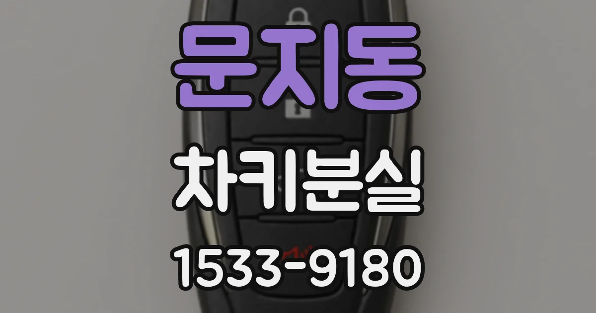 문지동 차키분실