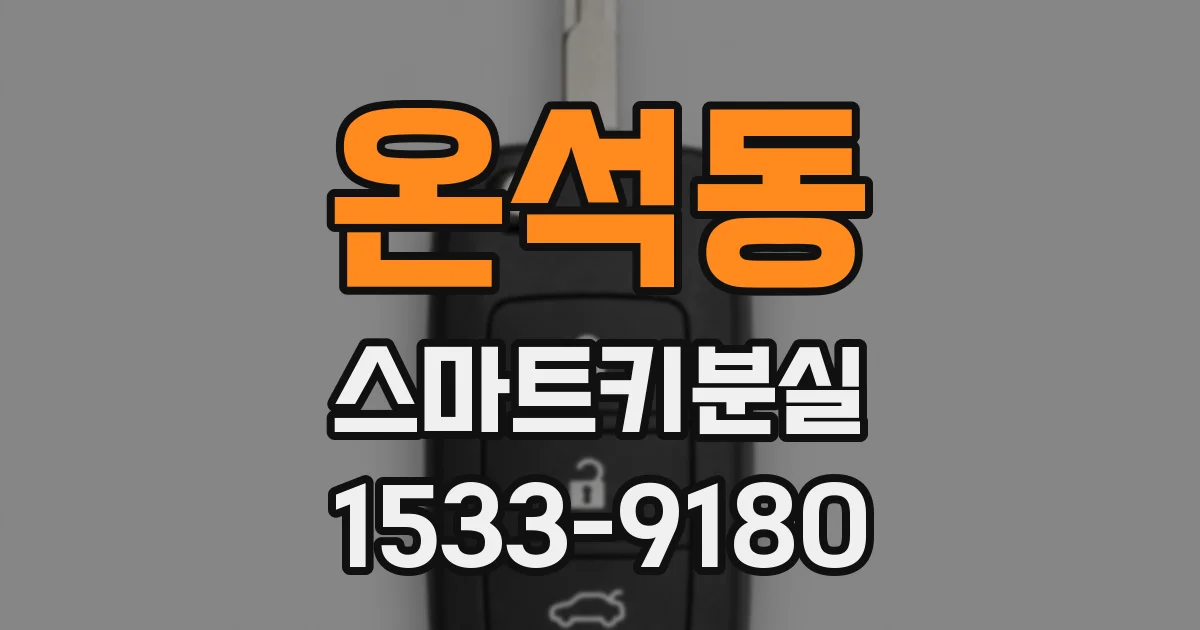 온석동 스마트키분실