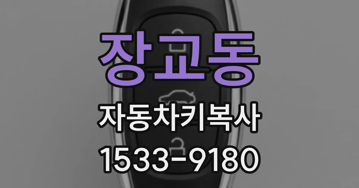 장교동 자동차키복사
