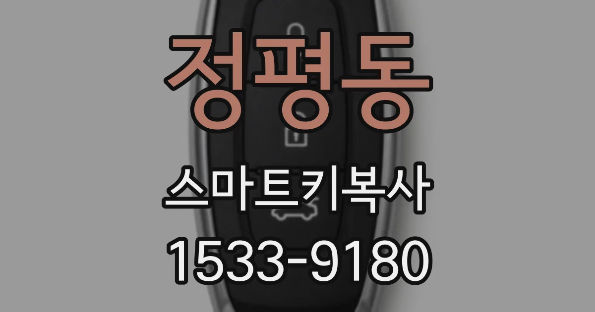 정평동 스마트키복사