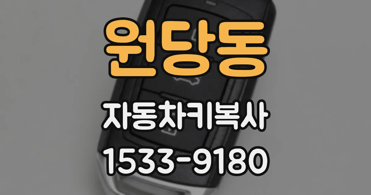 원당동 자동차키복사