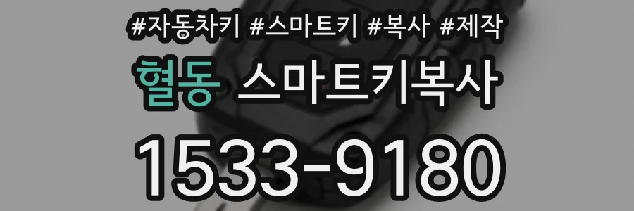 혈동 스마트키복사