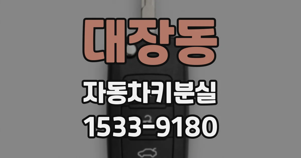 대장동 자동차키분실