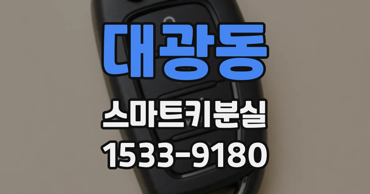 대광동 스마트키분실