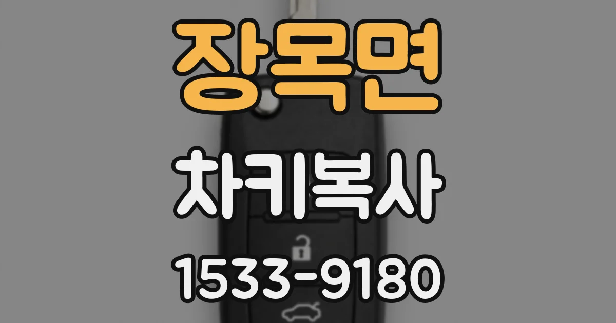 장목면 차키복사