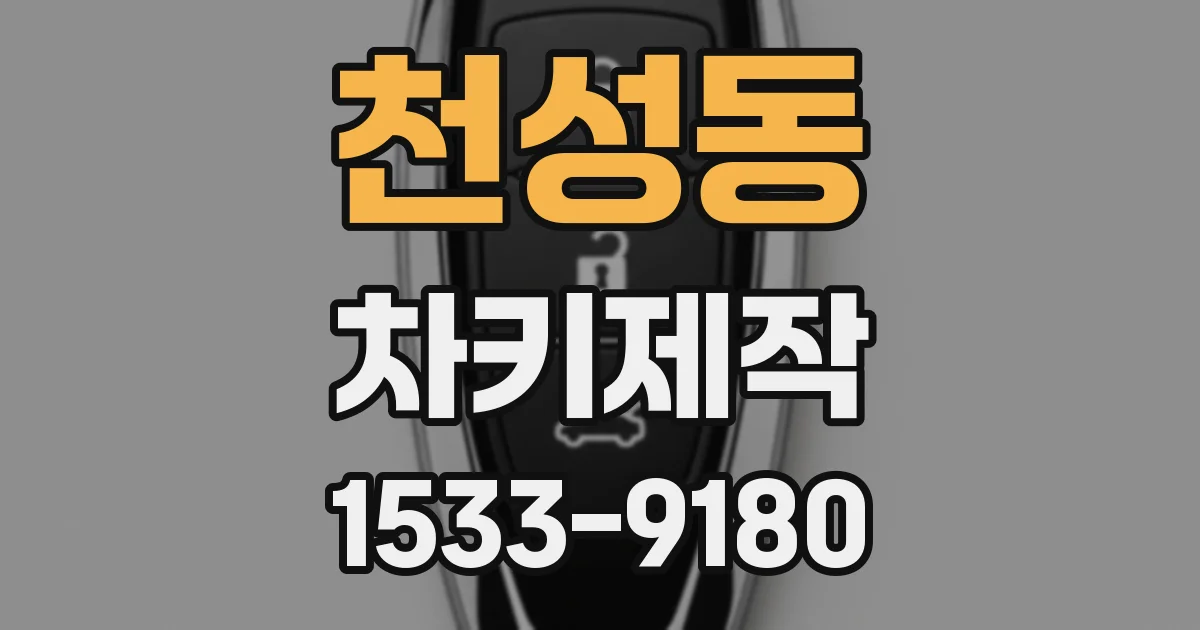 천성동 차키제작