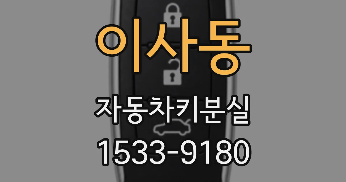 이사동 자동차키분실