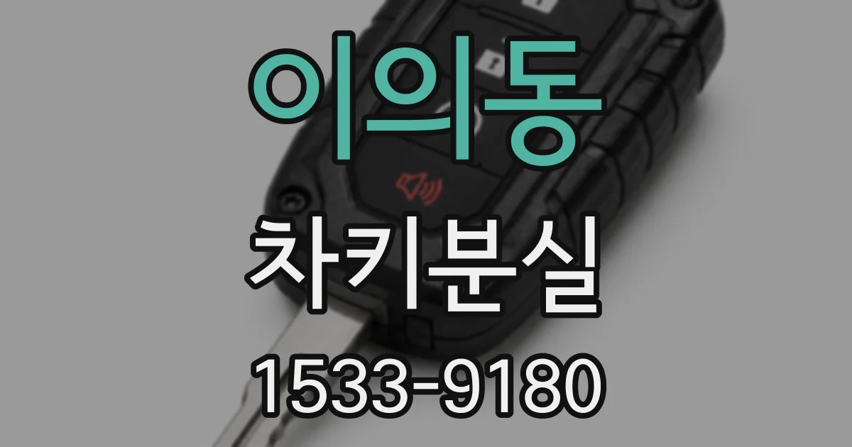 이의동 차키분실