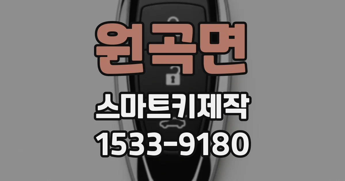 원곡면 스마트키제작