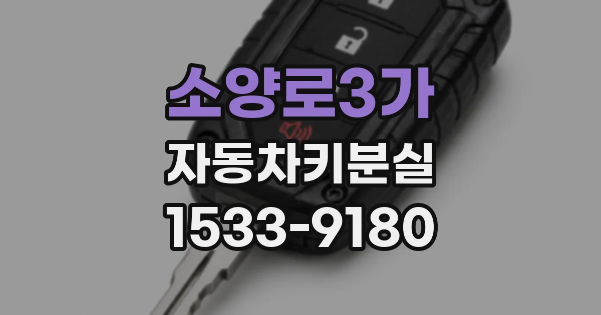 소양로3가 자동차키분실