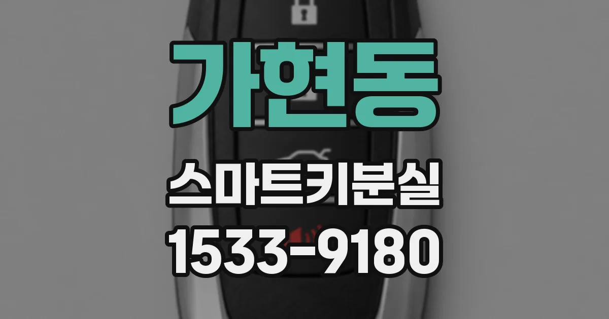 가현동 스마트키분실