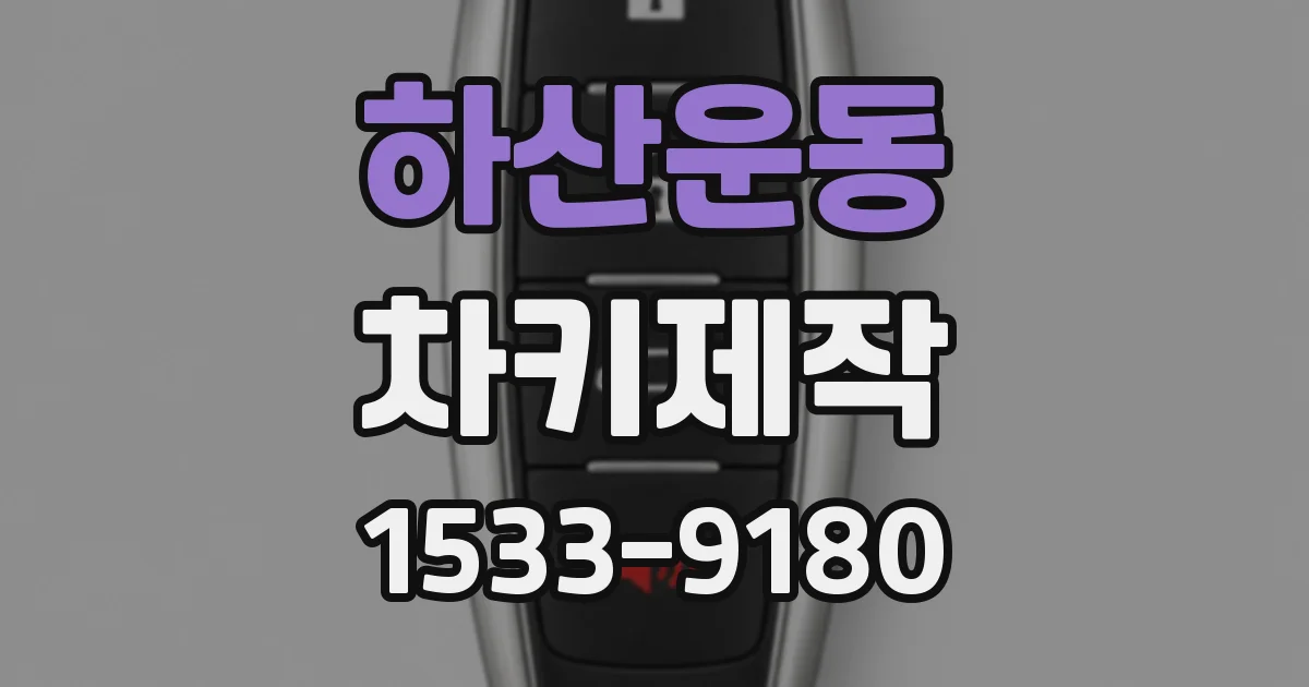 하산운동 차키제작
