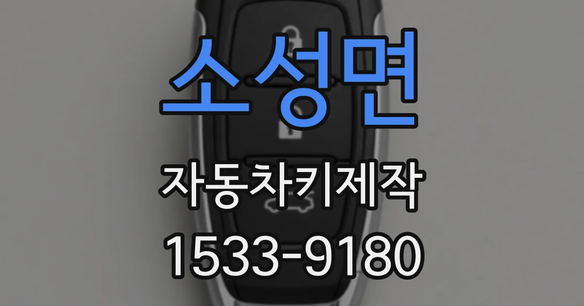 소성면 자동차키제작