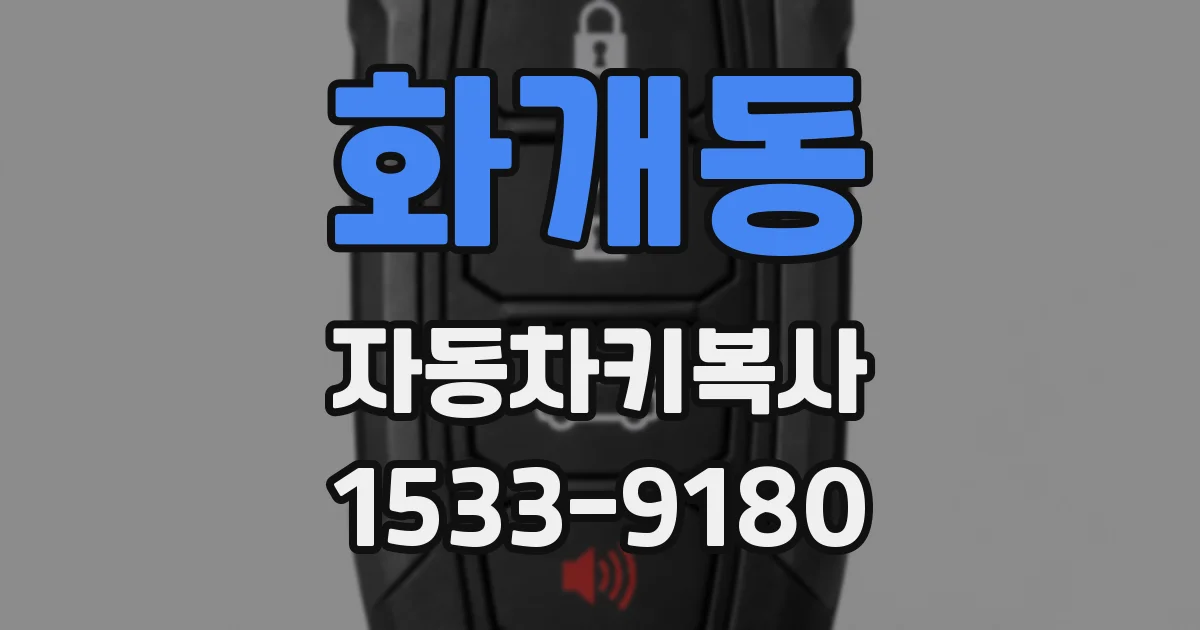 화개동 자동차키복사
