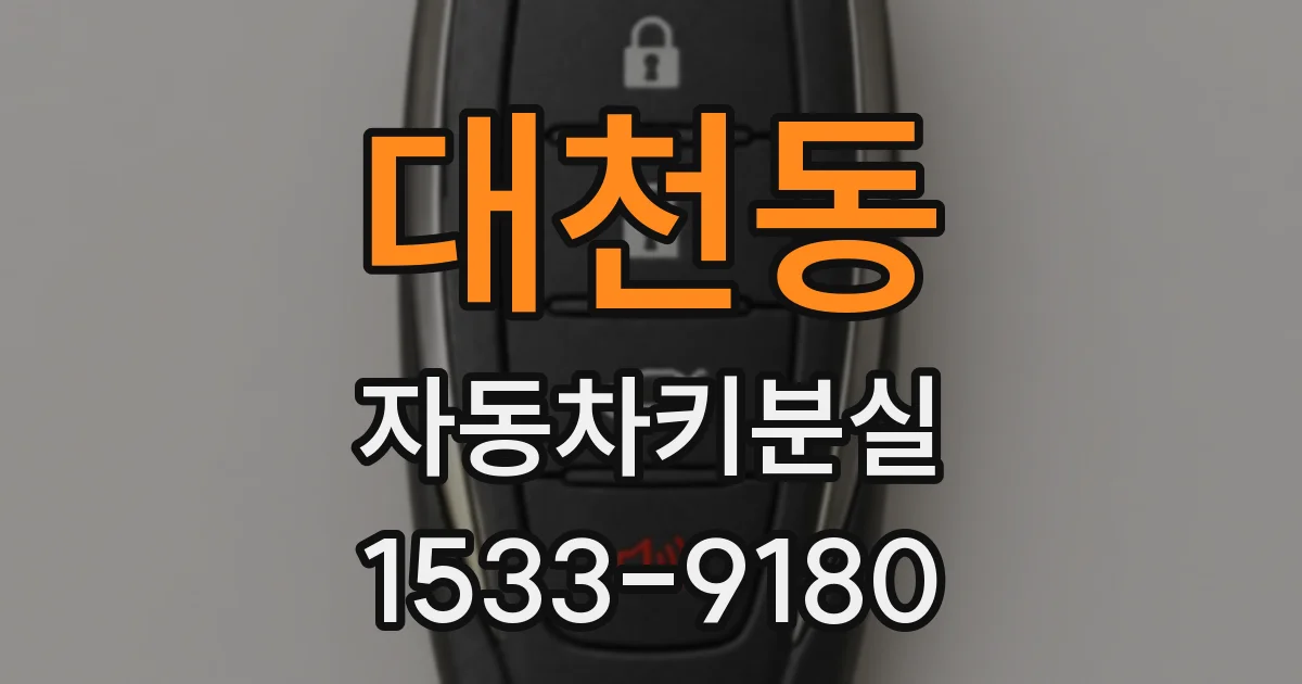 대천동 자동차키분실