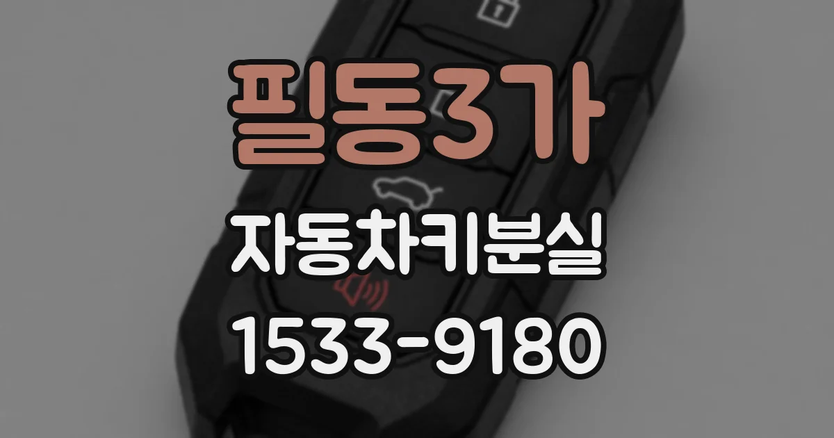 필동3가 자동차키분실
