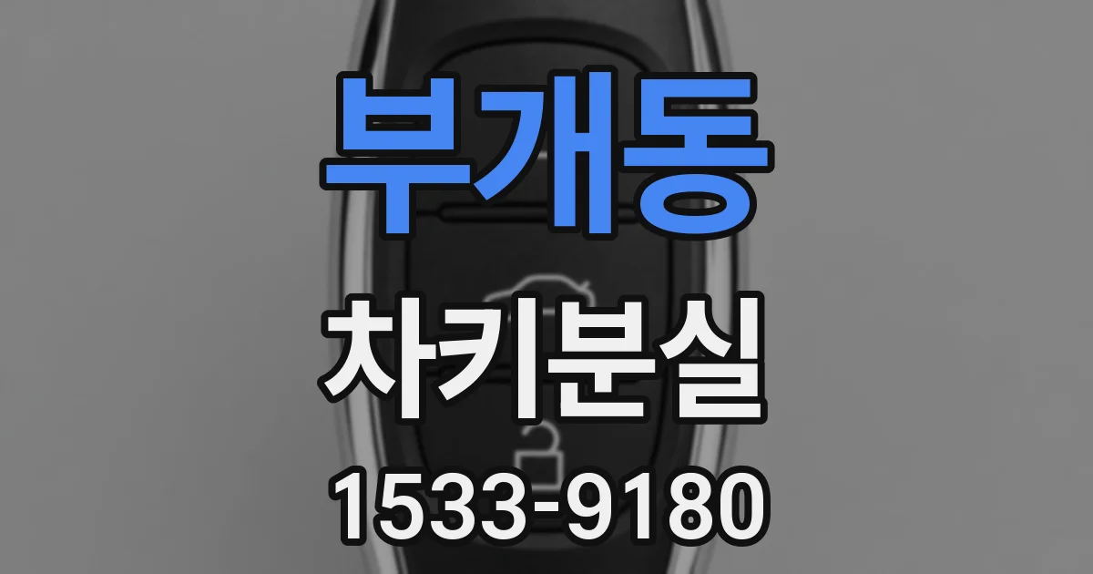 부개동 차키분실