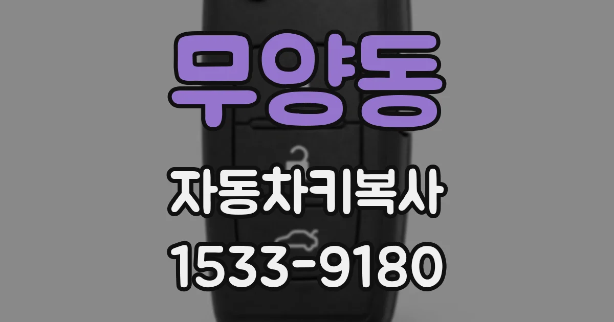 무양동 자동차키복사