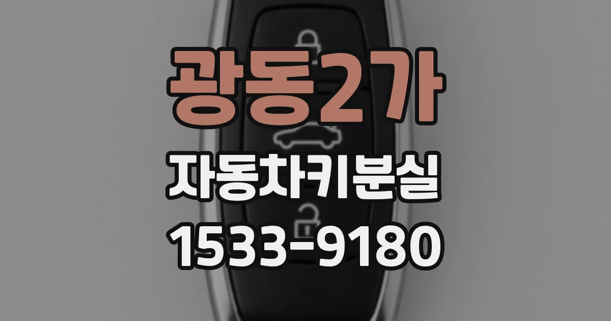 광동2가 자동차키분실