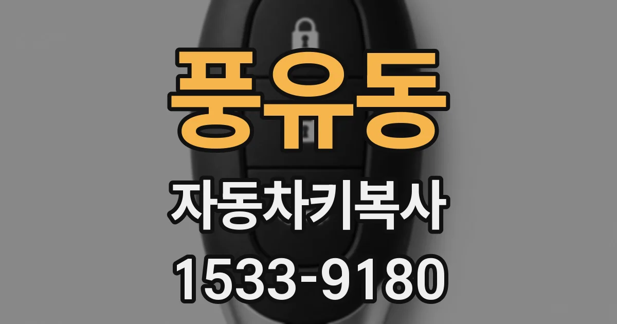 풍유동 자동차키복사