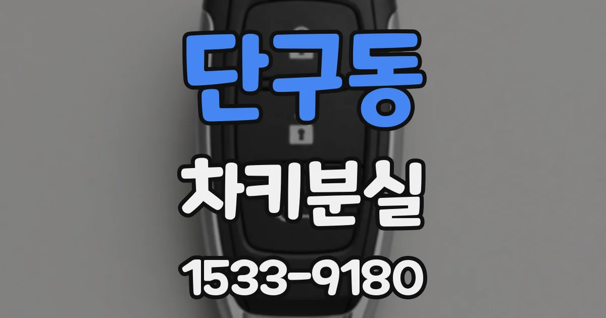 단구동 차키분실