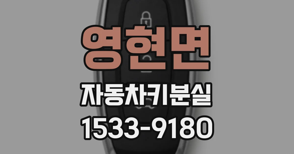 영현면 자동차키분실