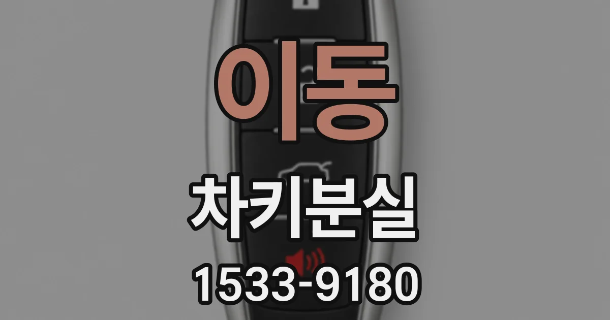 이동 차키분실