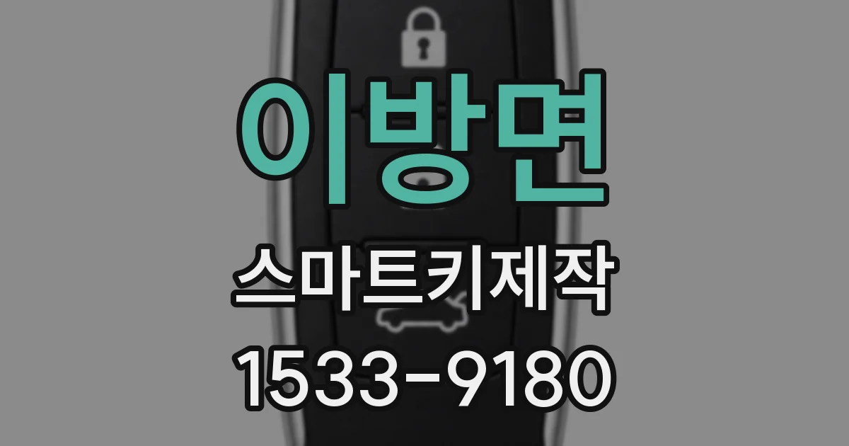 이방면 스마트키제작