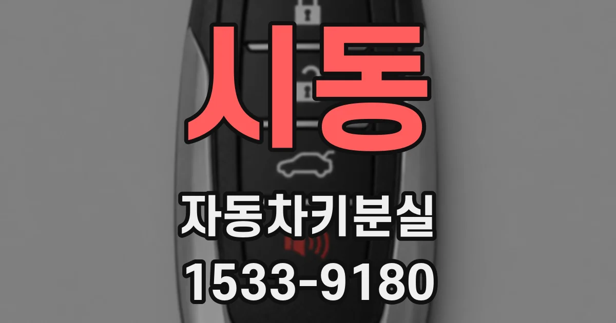 시동 자동차키분실